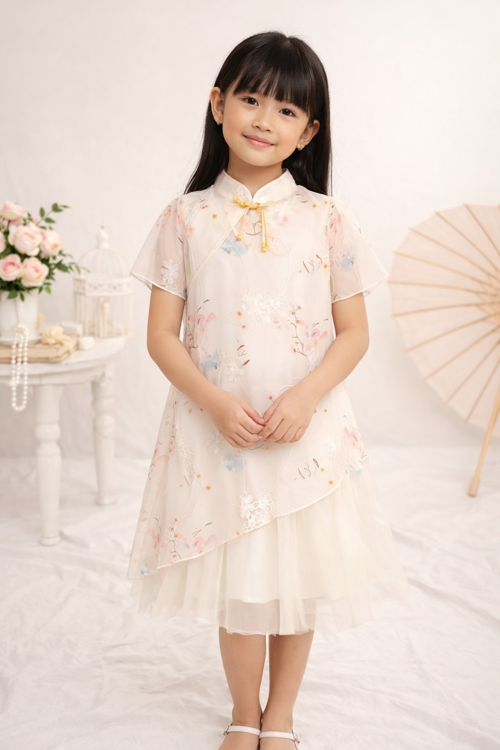 Floral Veil Dress